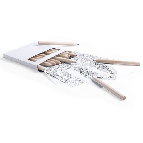 Set Mandalas Con 12 Lapices Y 12 Laminas