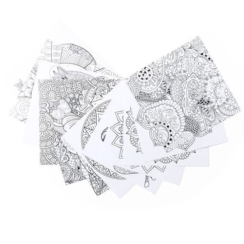 Set Mandalas Con 12 Lapices Y 12 Laminas