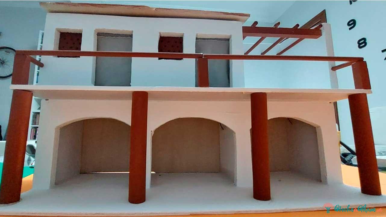 Casa Insulae Romana para Belén tipo Playmobil hecha a mano