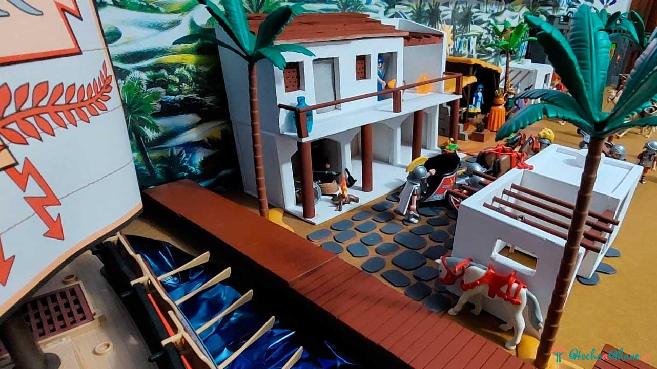 Casa Insulae Romana para Belén tipo Playmobil hecha a mano